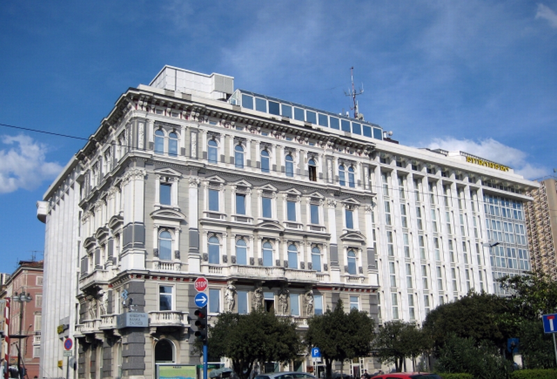 The Euroherc Insurance building, the former Croatia Line, on the Riva in Rijeka
