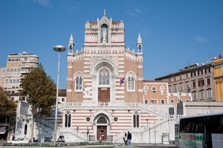 The Capuchin Church of Our Lady of Lourdes on Žabica Square in Rijeka