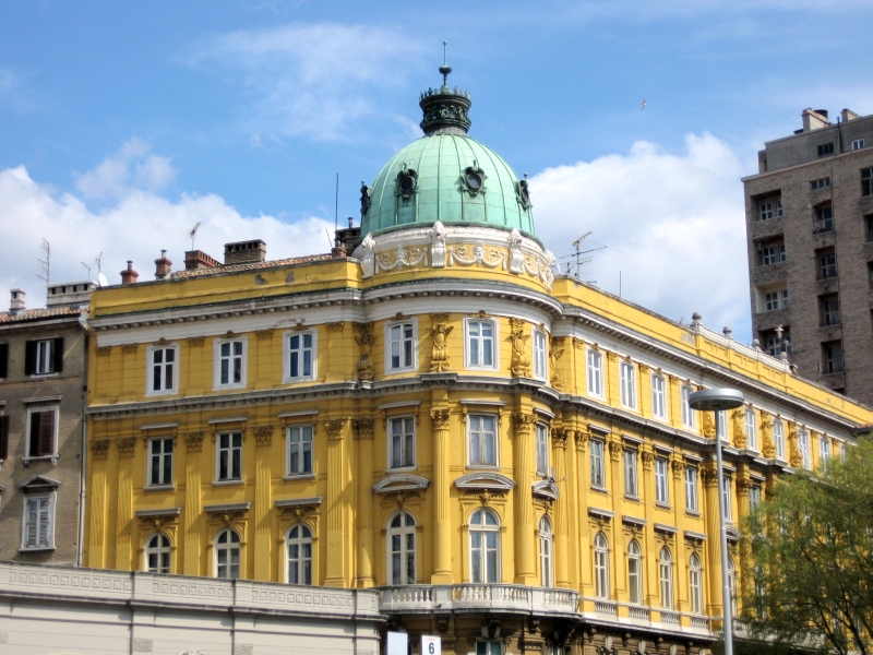 The Ploech Palace on Žabica Square in Rijeka